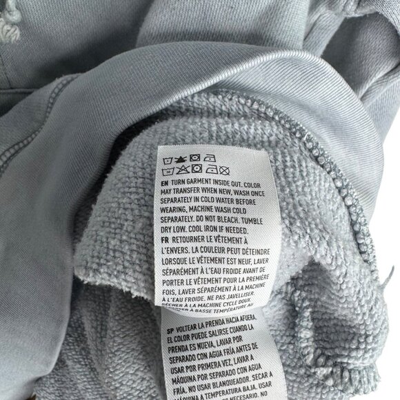 American Eagle Women's‎ Size Small Blue Marbled Hoodie With Lace-Up Detail - Picture 9 of 11